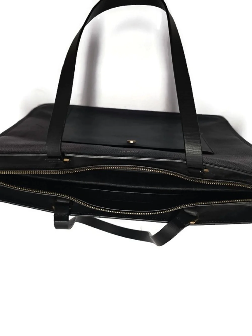 Louise Et Cie Laptop Bag Womens Large Black Leather Tote Zip Work Shoulder